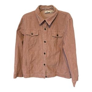 Duck Head Men's Corduroy Shirt Jacket Coat Sz Large Mauve Button Down Shacket
